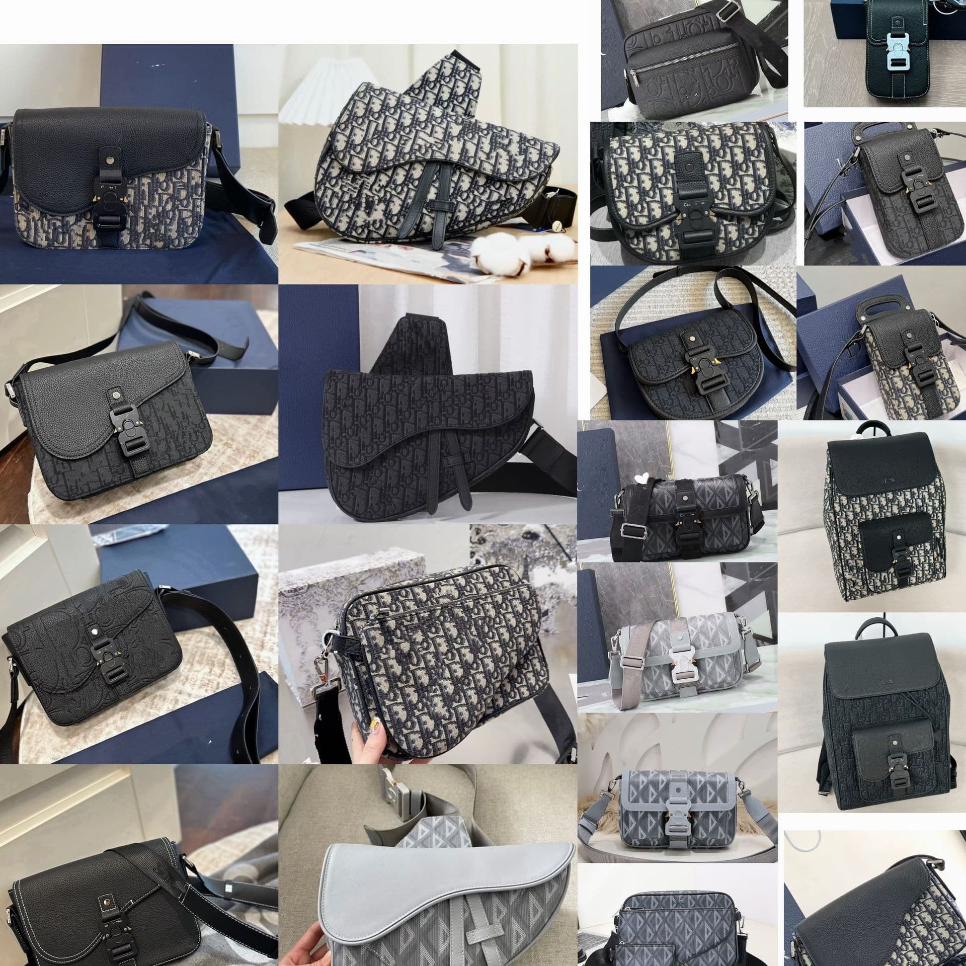 Cross-border new fashion trend CD trendy brand saddle bag shoulder bag chest bag postman bag large capacity backpack