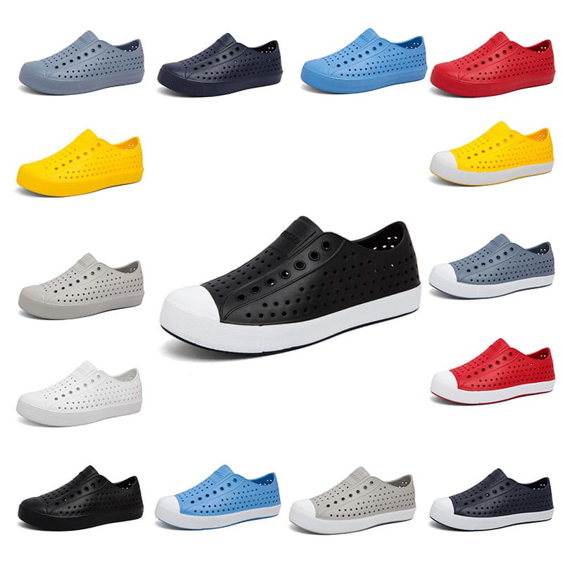 LUCHI Summer Clog Shoes Korean Style Unisex Casual Outdoor Breathable Anti-Slip Waterproof Closed-Toe Soft Sole Sandals