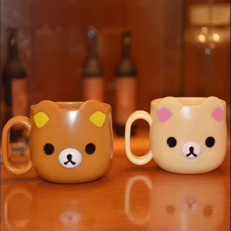 Factory Sale Cute Cartoon Relax Bear Kids Mouthwash Cup Toothbrush Cup Creative Bear Cup