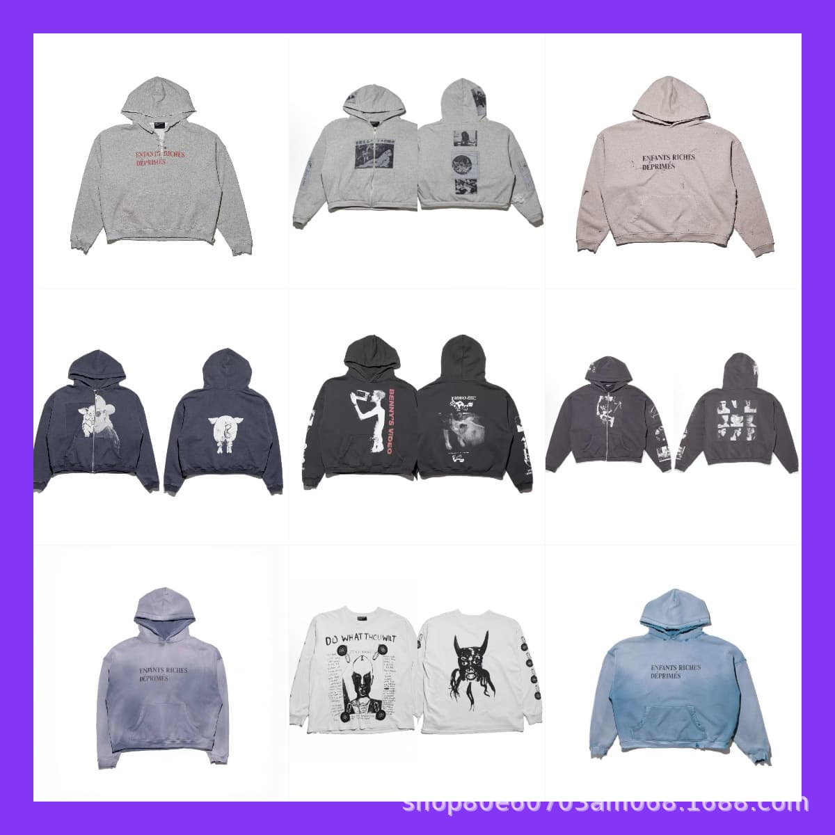 Erd Melancholic Rich Second Generation Hoodie American Retro Washed Sweatshirt Men's Ins High Street Hoodie Women's Top