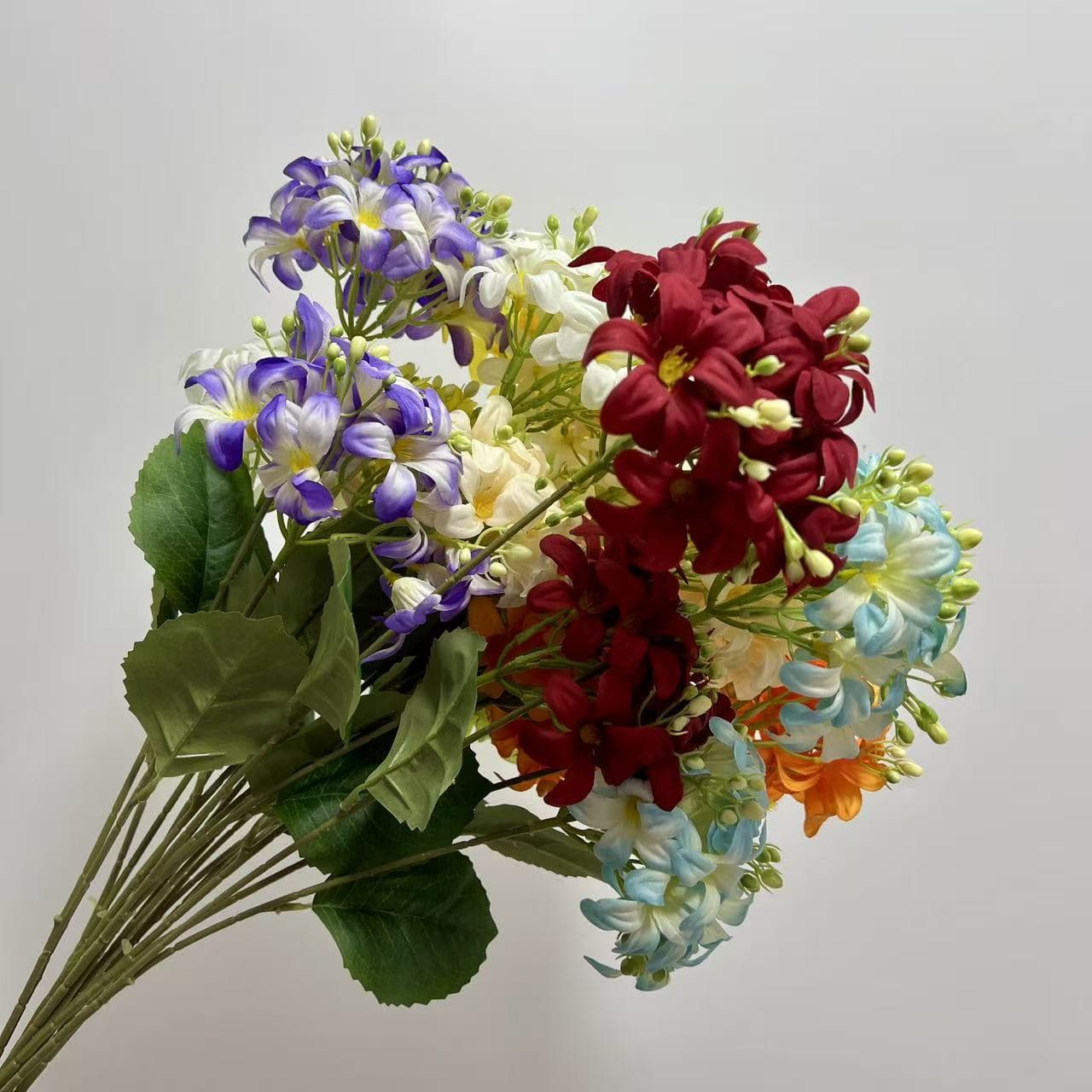 Artificial Flower Angel Hydrangea High Quality Two-Head Wood Hydrangea Wedding Home Decoration Landscaping Floral Material Fake Flower Wholesale