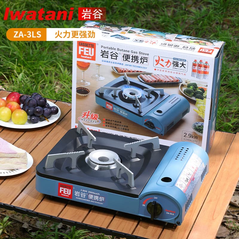 Iwatani Cassette Stove ZA-3LS Portable Gas Stove for Outdoor Camping Cooking