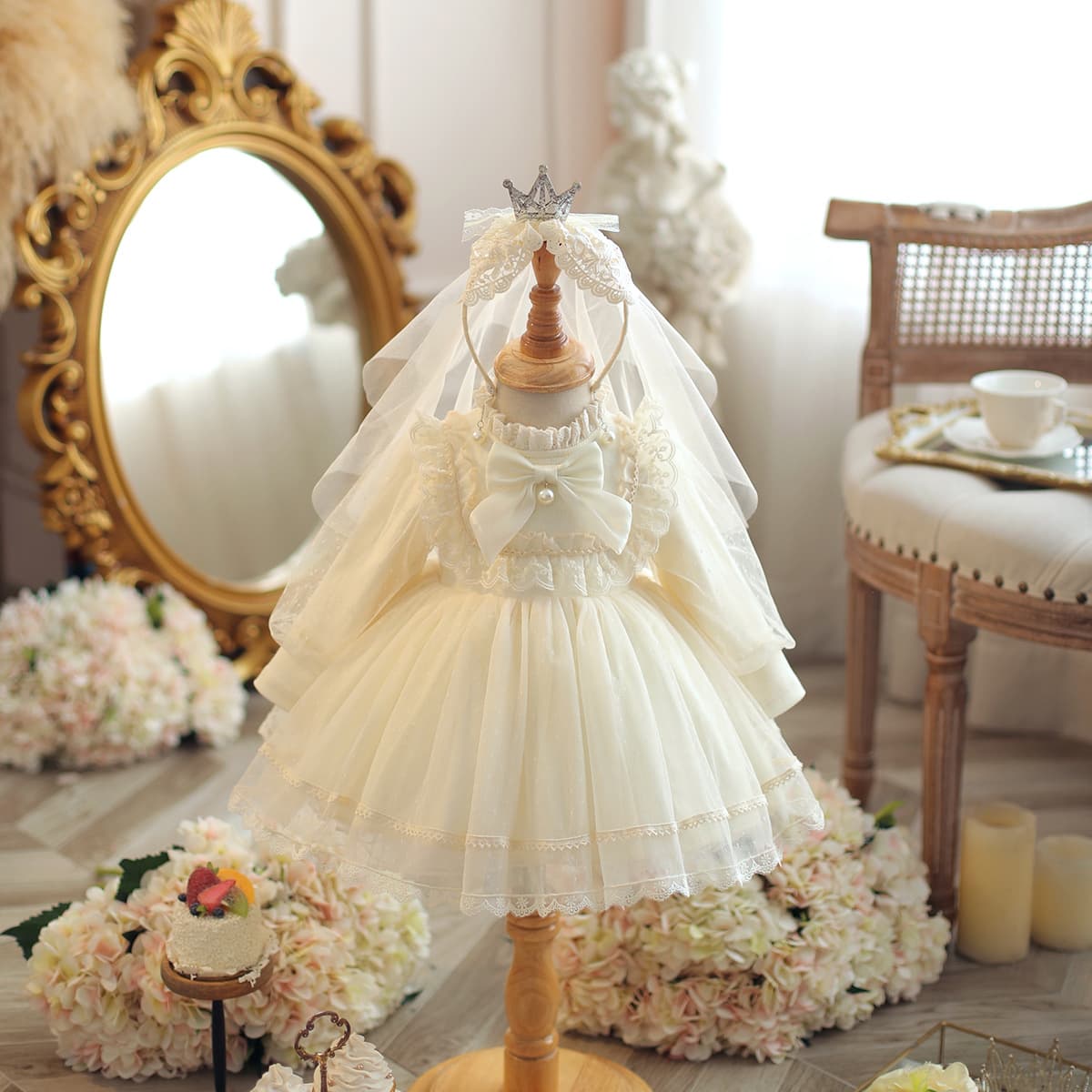 Girls Autumn Winter 2025 New Fleece-Lined Dress Baby Clothes Birthday Party Princess Tutu Dress