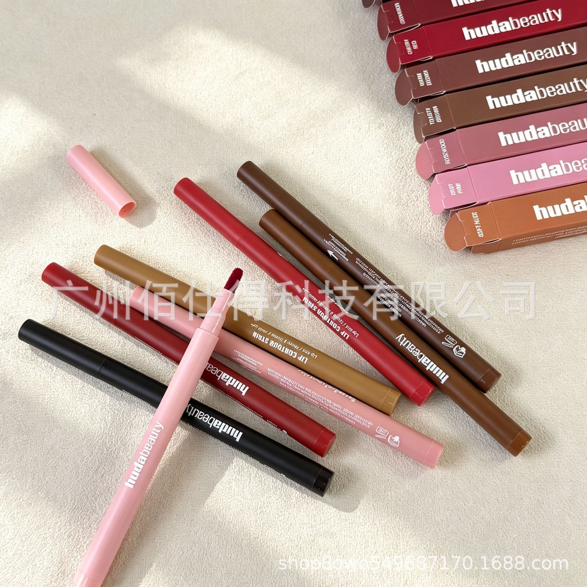 Cross-border New Huda Beauty New 12-Hour Long-Lasting Lip Liner Lip Glaze Lip Gloss Long-Wear Huda Beauty