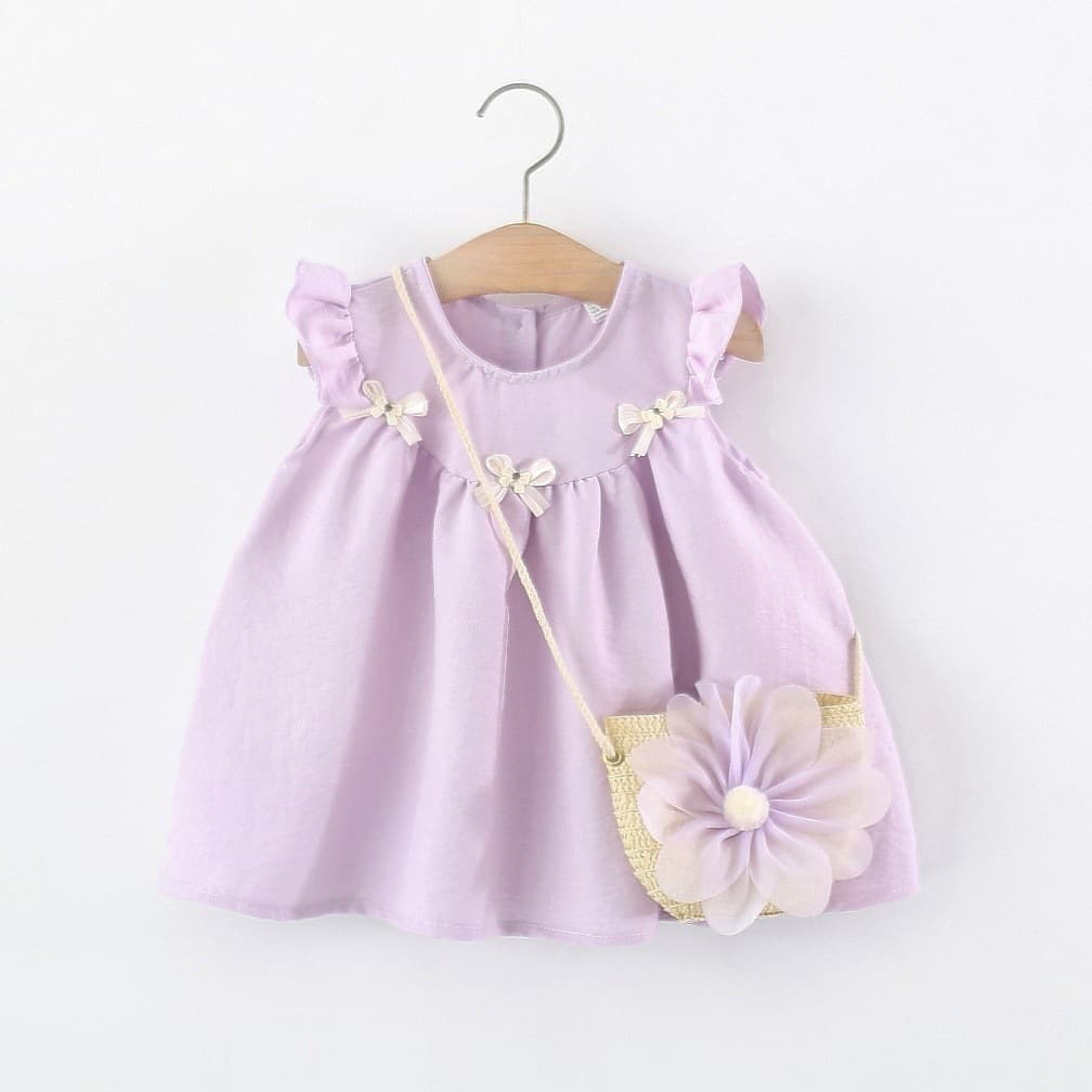 3790 Girls Summer Dress New Fashionable Purple Princess Dress for Toddlers Kids Skirt