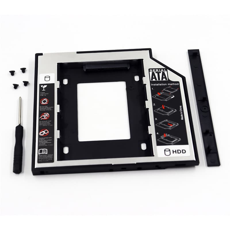 9.5/12.7mm Laptop Bracket Optical Drive Bay Hard Drive Tray for 2.5-inch Mechanical/SSD SATA3
