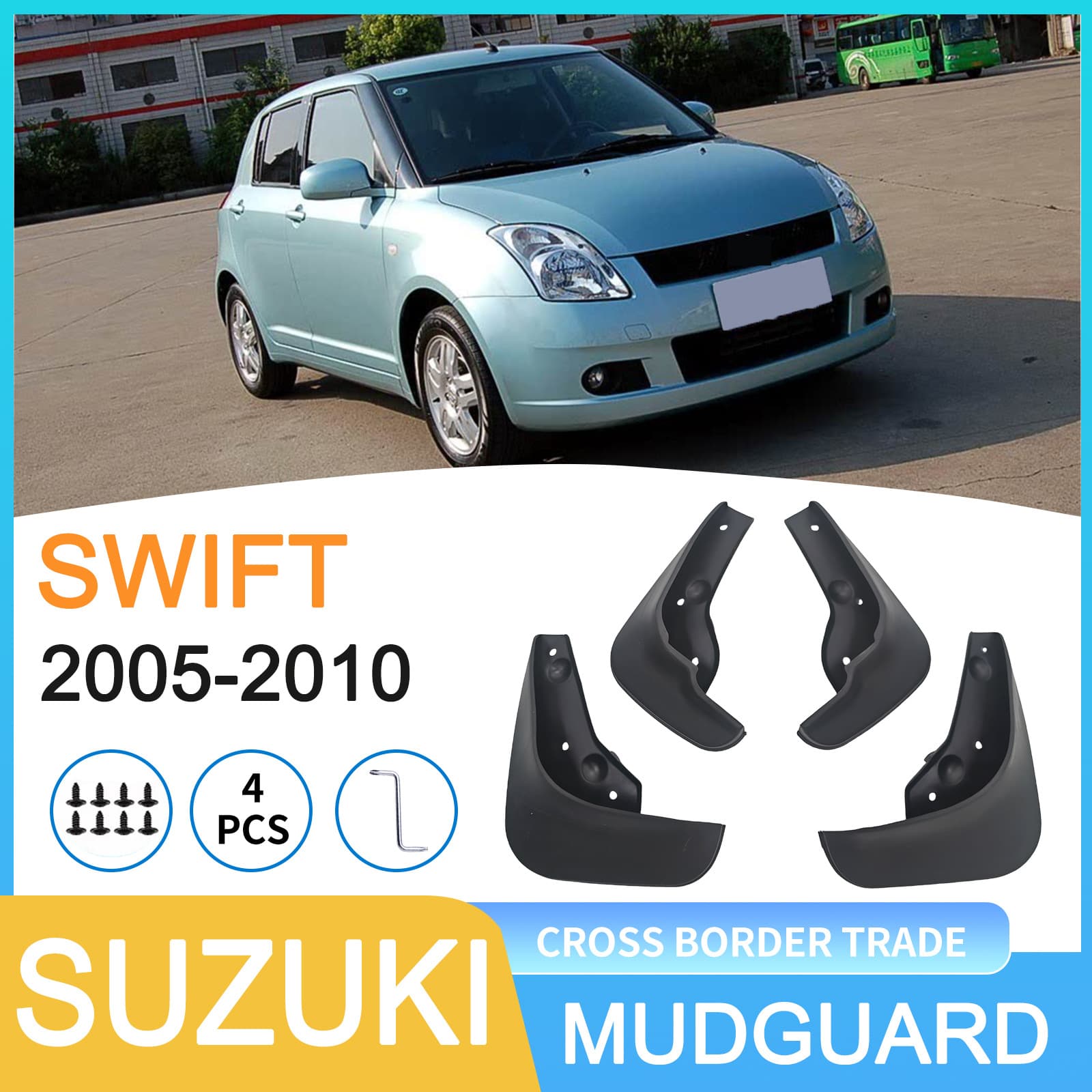 Fits Suzuki Swift 2005-2010 Export Car Tire Fender Mud Flap