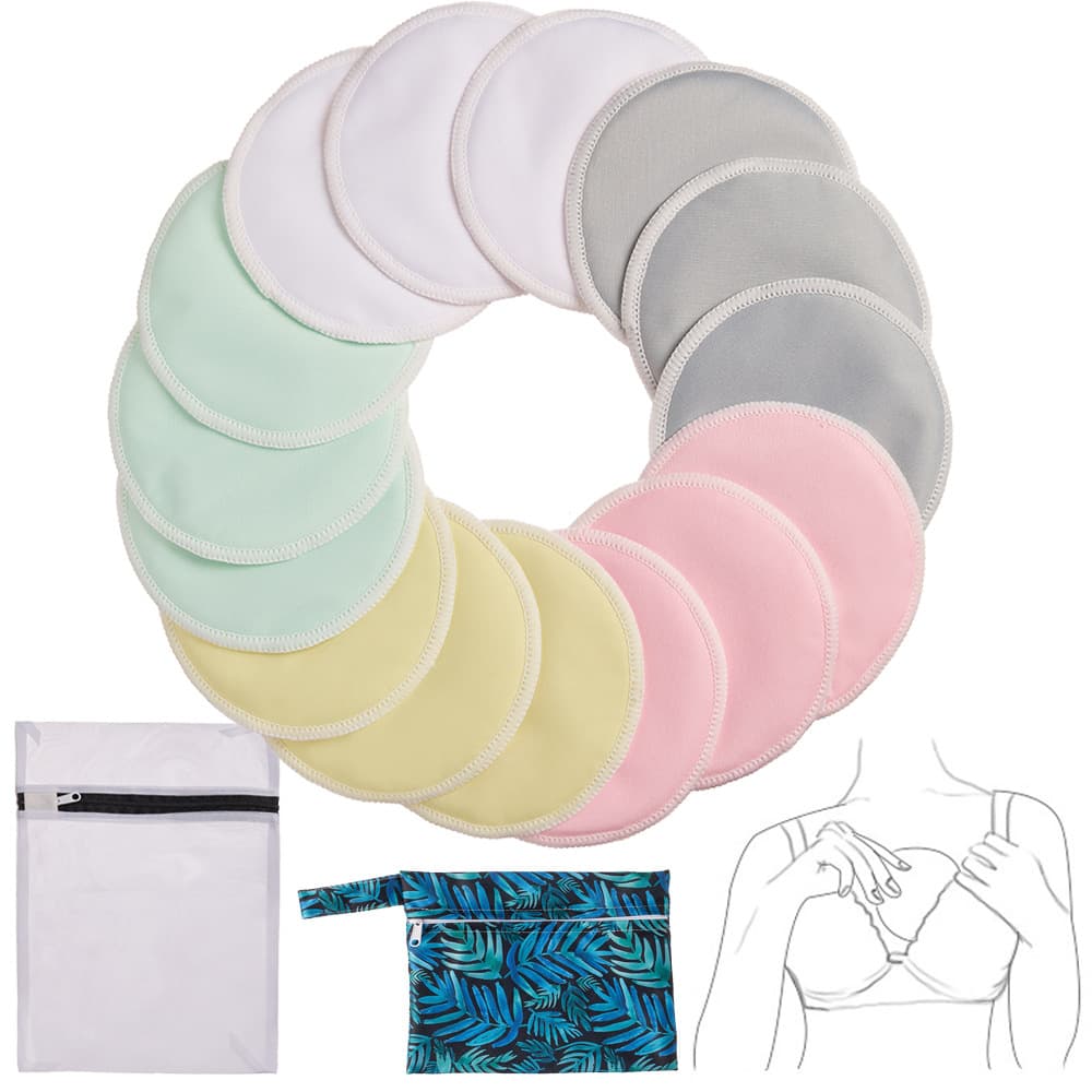 Amazon Best-Seller Reusable Three-Layer Waterproof Nursing Pads, Makeup Removal Pads, Breathable Washable Bamboo Fiber Pads
