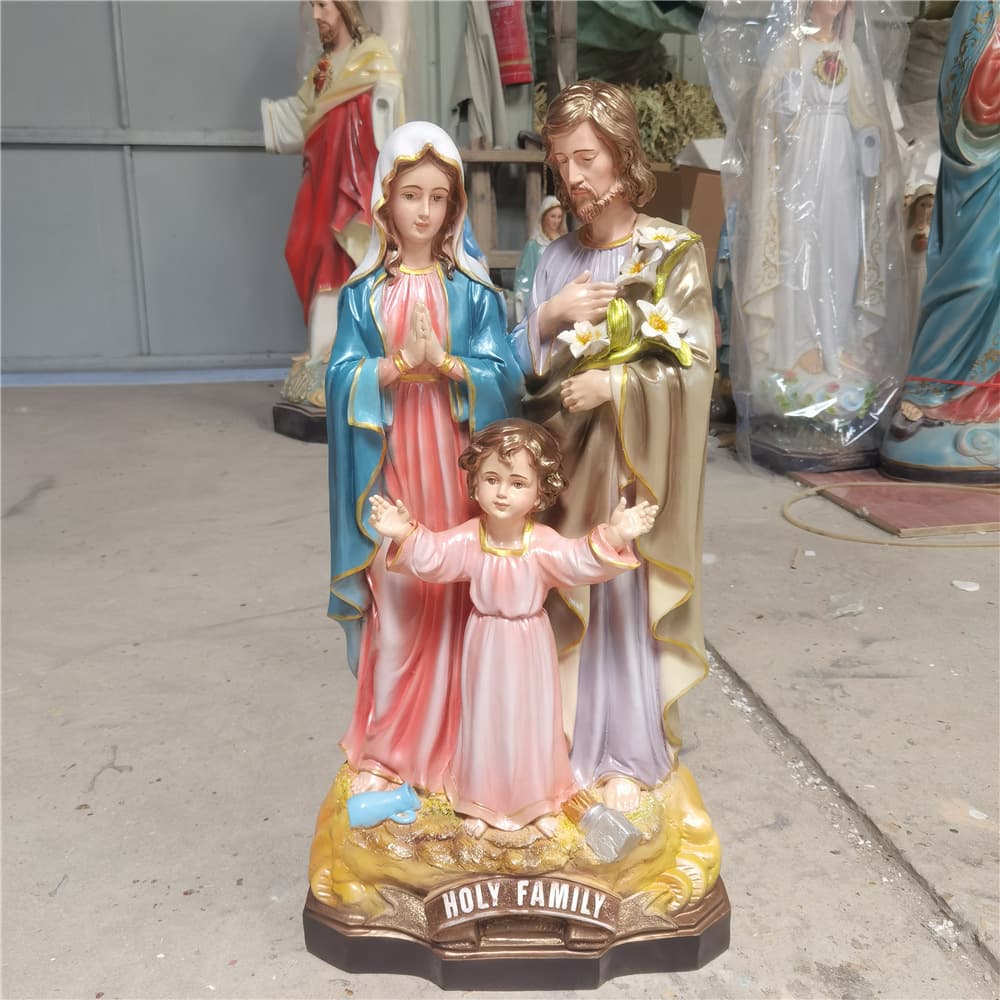 7080 Holy Family of Three Resin Wangguang Crafts Three-dimensional Original Statue Painted Paint Ornament 75*38*23