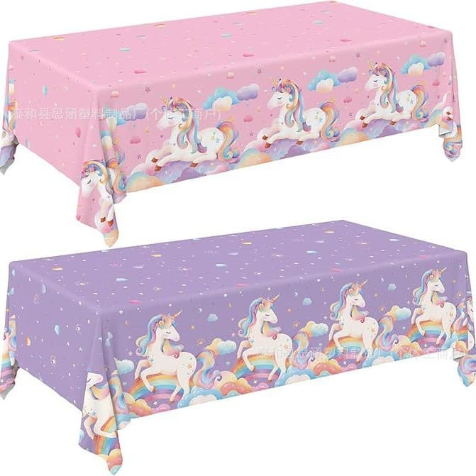 New Unicorn Party Supplies Set Disposable Birthday Tablecloth Supplies Perfect Unicorn Birthday Decoration