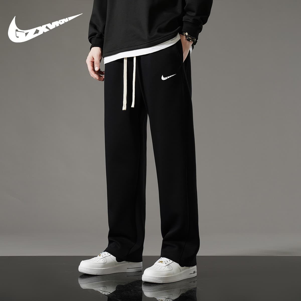 Men's 2026 Autumn and Winter Outdoor Sports Casual Pants, Trendy Brand Student Couple Fleece-Lined Thickened Jogger Sweatpants for Men and Women