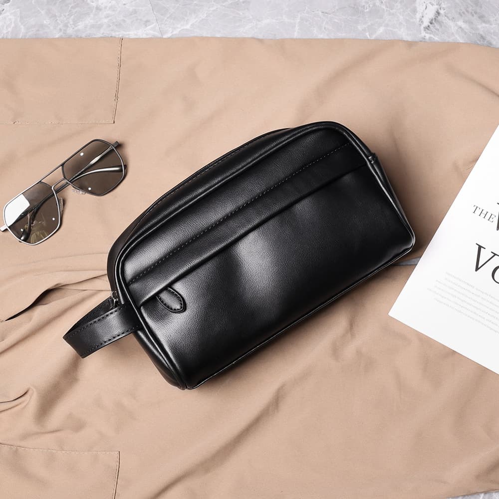 2024 New Fashion Men's Business Clutch, Trendy Large Capacity Casual Toiletry Bag, Handheld Bag, Foldover Bag Wholesale