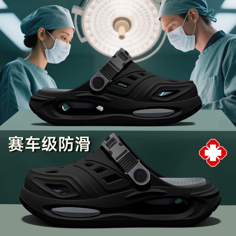 Thick-Soled Clogs for Men, Summer Outdoor Closed-Toe 2025 Flip-Flops, Sports Sandals, Slip-Resistant Beach Shoes with Soft Cushioning