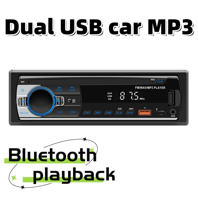 Cross-border Digital LED Display Car MP3 Player Bluetooth 5.0 Lossless Music