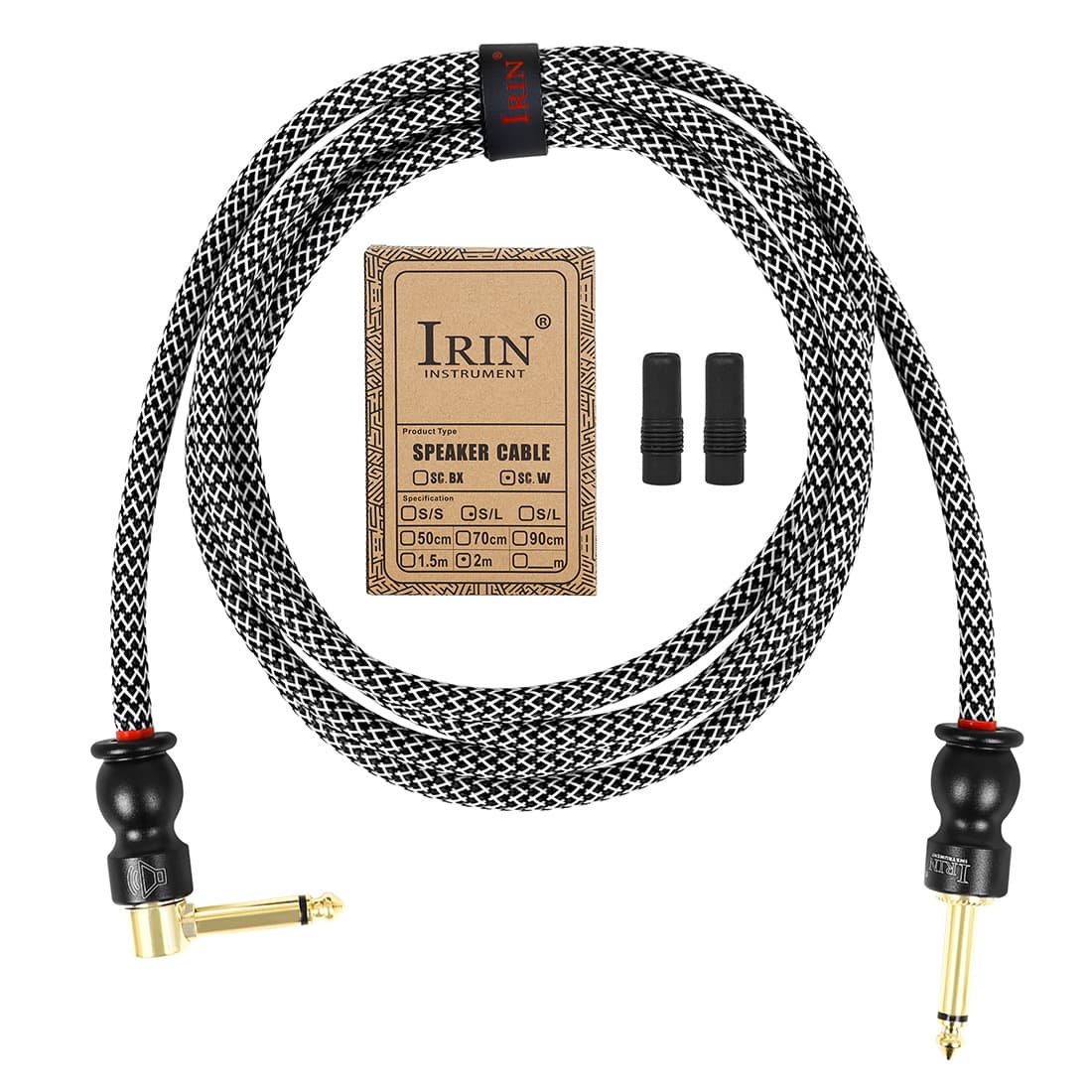 IRIN Guitar Cable 6.35mm Audio Line Shielded Noise Reduction Instrument Connection Line Weaved Metal for Bass And Music Instruments