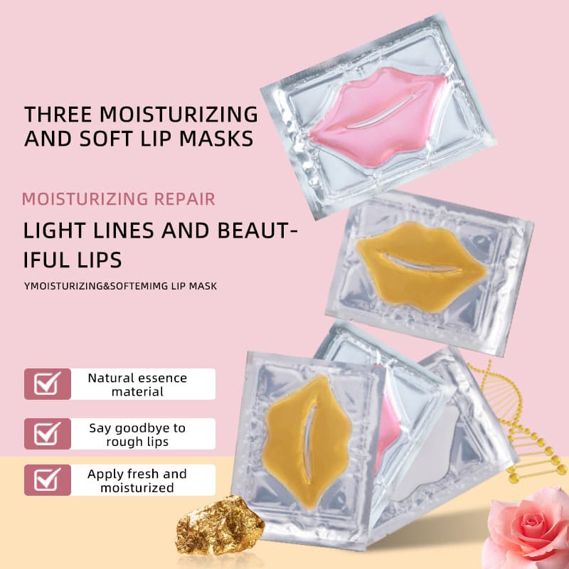 Cross-border E-commerce Rose Lip Mask Lip Care Rose Crystal Lip Color Lip Mask Logo Neutral Packaging