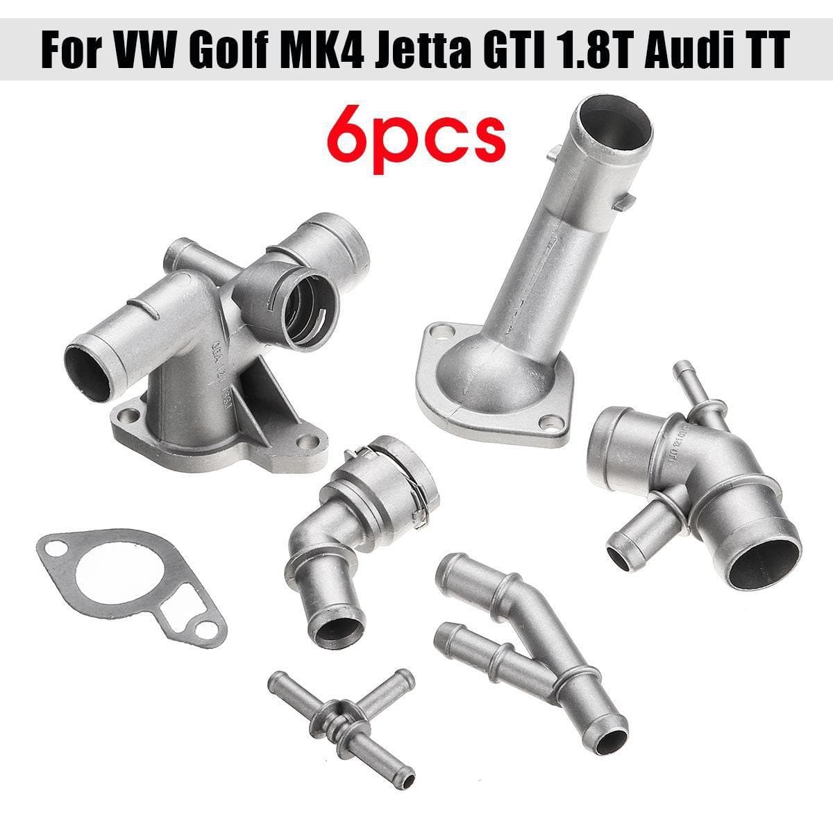 Car Aluminum Coolant Flange Upgrade Kit for Volkswagen Golf MK4 Jetta 1.8T Audi TT