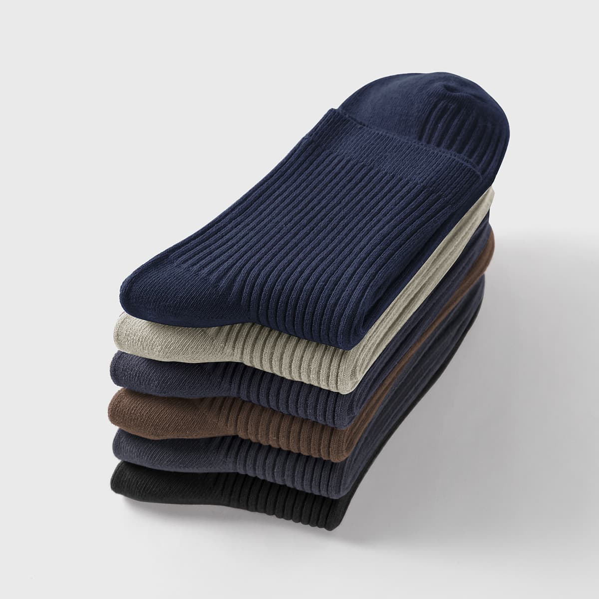 Haiyina Double-Cylinder Thick Men's Socks, All-Cotton Warm Winter Men's Socks, Breathable Non-Odor Feet Double-Cylinder Socks