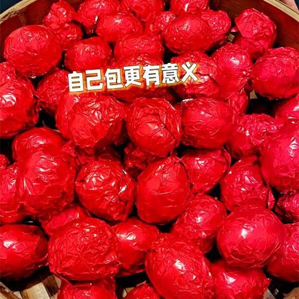 Red tin foil packaging celebration egg glutinous rice egg duck egg chocolate lollipop tea black sesame ball aluminum foil gold