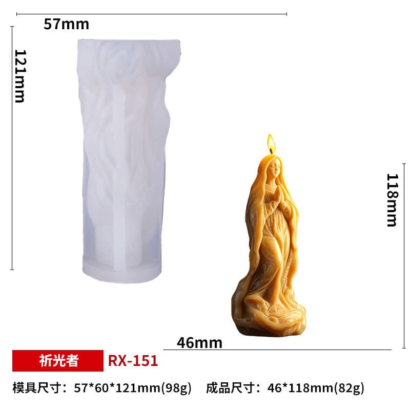 Sanxin Icon Series Scented Candle Silicone Mold DIY 3D Religious Candle Portrait Relief Handmade Aromatherapy