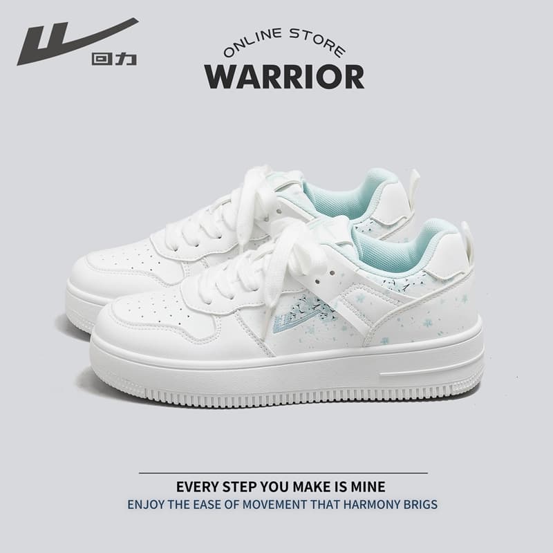 Warrior Women's Shoes National Trend Original Chunky Sole Sneakers 2026 New White Shoes Student Casual Versatile Athletic Shoes
