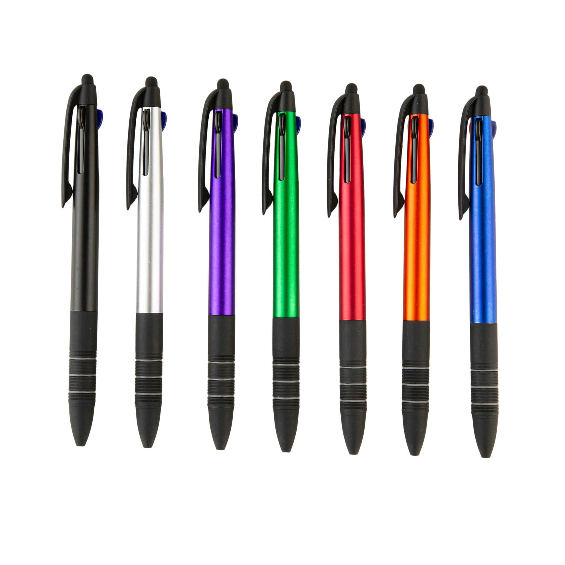 Three-color stylus press ballpoint pen multi-functional ballpoint pen capacitive pen spray paint stick three-color press touch screen pen