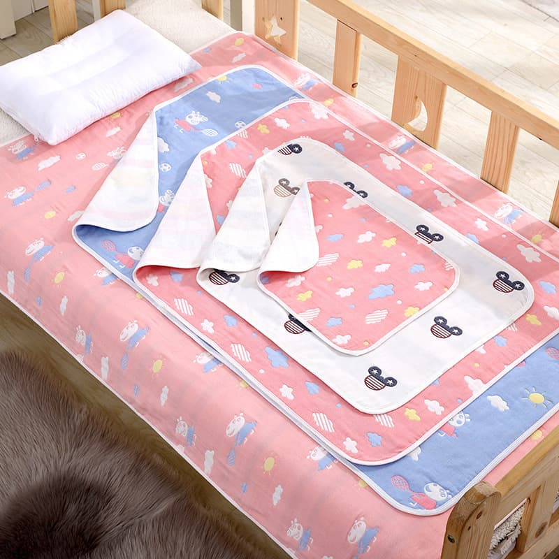Six-layer gauze diaper pad, breathable, waterproof, washable, pure cotton, extra large size, for newborns and children, menstrual pad.