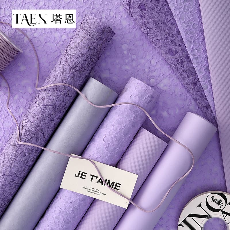 Gentle Purple Series Flower Wrapping Paper for Bouquet DIY Materials, Floral Shop Gift Wrapping Paper