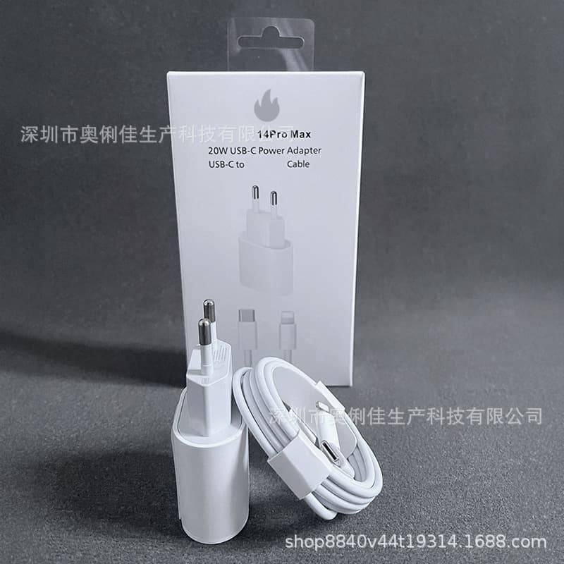 PD Charger Compatible with Apple 14 Charger PD 20W EU Fast Charger for iPhone 13 Charger Fast Charging Cable