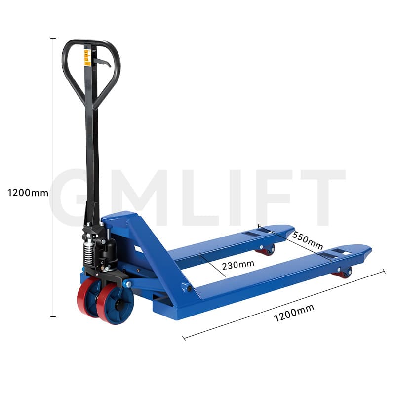 Factory customized extended low-level manual hydraulic truck 2T 3 tons 5 tons non-standard OEM ground cow wide pallet forklift