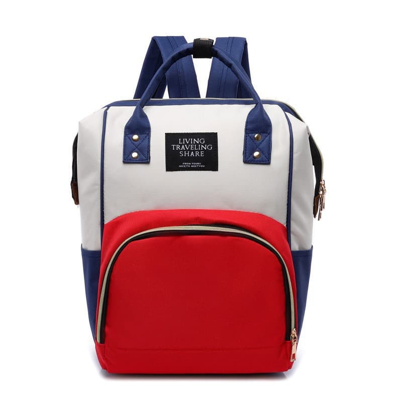Cross-Border Mom & Baby Hand-Carry Stroller Canvas Backpack in Color Options, Multifunctional High-Capacity Double-Shoulder Mommy Bag