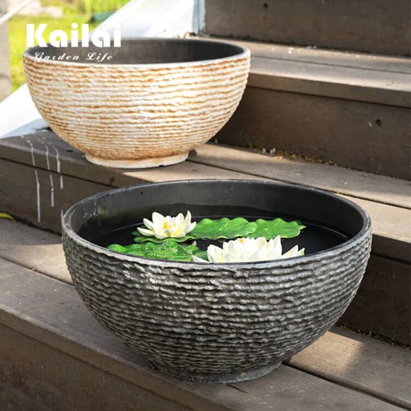 Factory Wholesale Water Lily Plastic Flower Pot, Gardening Garden Nursery Water-Raising Hydroponic Bonsai Large Bowl Flower Pot Landscape