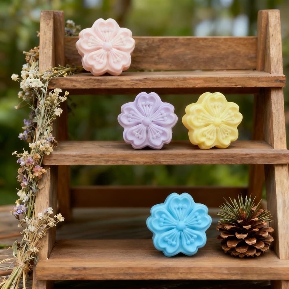 S2209 flower candle mold decorative cement plaster mold DIY silicone mold