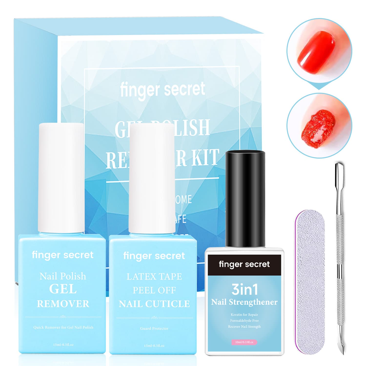 Cross-border exclusive for Amazon independent station TIKTOK new product nail polish remover anti-spill glue three-in-one manicure shop set