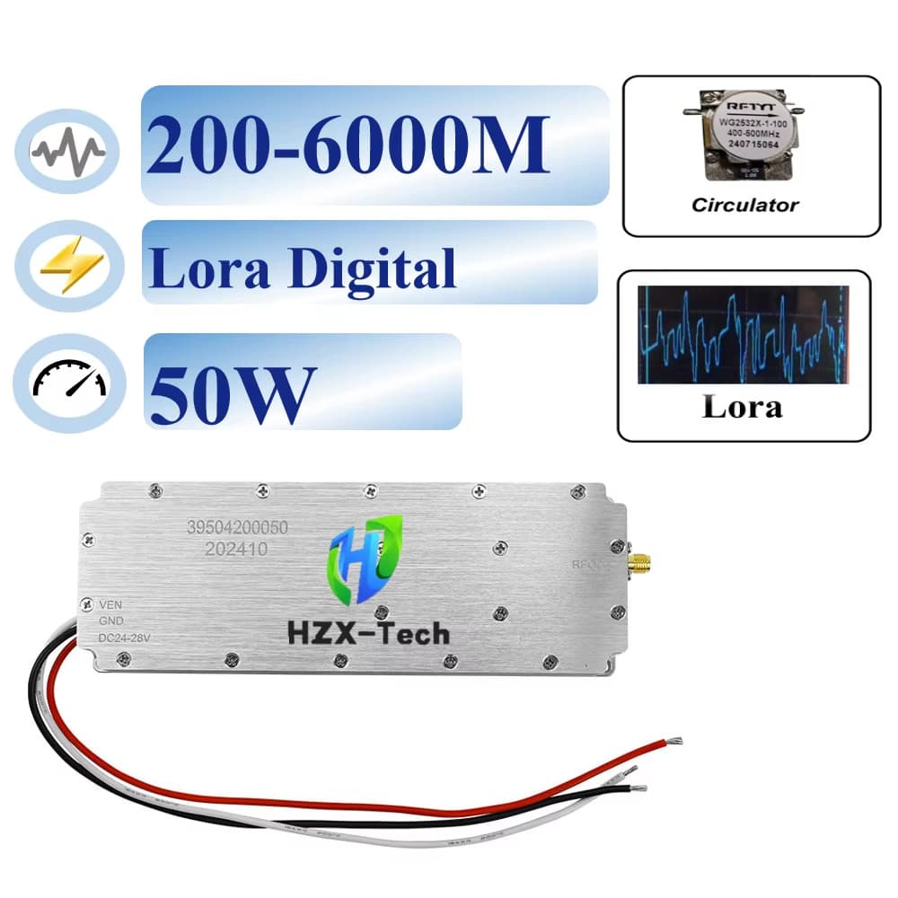 HZX LORA 50W DIXSG drone security 200-6000M RF amplifier power amplifier module
