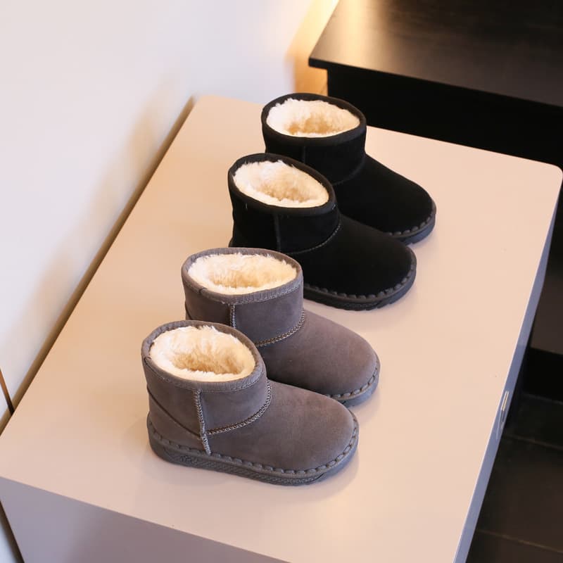 Autumn/Winter Children's Shoes Baby Toddler Cotton Shoes Fleece-Lined Children Snow Boots Martin Boots Fashion Unisex Short Boots Trendy
