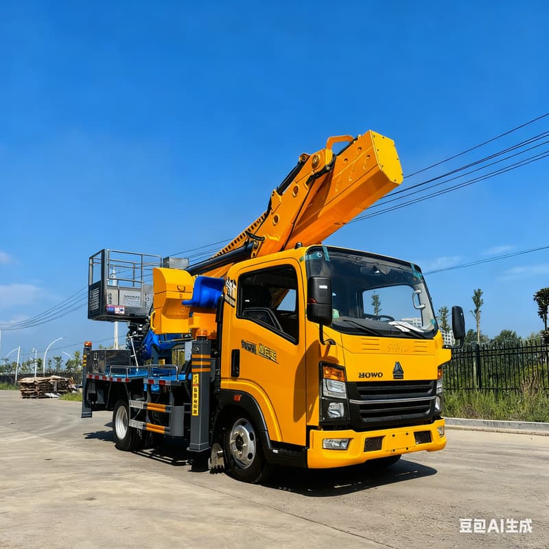 Factory Direct Sale Sinotruk Howo China VI Blue Plate 33m Aerial Work Truck, C License Operable Elevating Work Platform