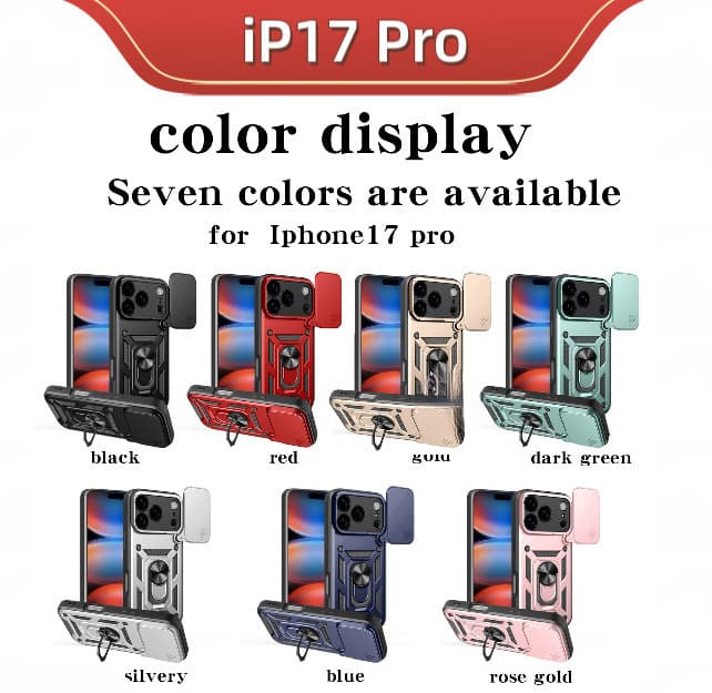 Military-grade drop-proof sliding window full-body hard case for iPhone 16, 15 Pro Max, new 17 Air