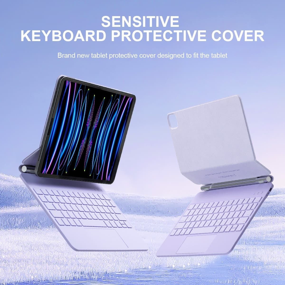 Cross-border iPad12 A18 Magic Keyboard Compatible iPad11 Magnetic Case Air8 Bluetooth Floating Case