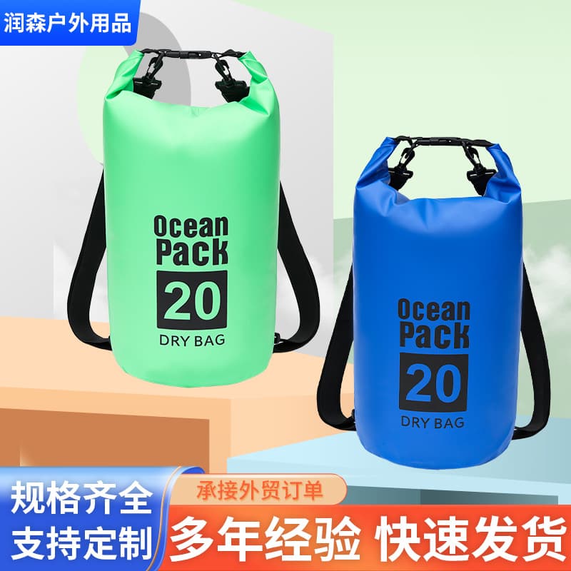 Outdoor Sports Waterproof Bucket Bag, River Trekking, Drifting Waterproof Barrel Pack, Inflatable Water Bag, Cycling, Camping Backpack Factory