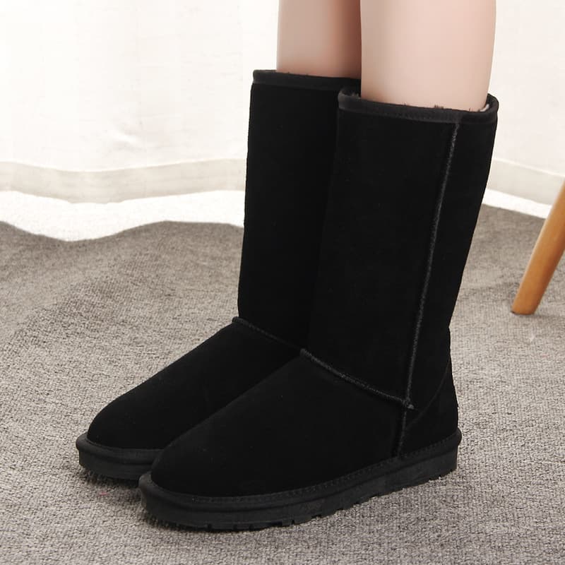 Factory Clearance Wholesale Snow Boots 5815 High Boot Chestnut Color Genuine Leather Plus Size Available Rubber Sole Sunflower