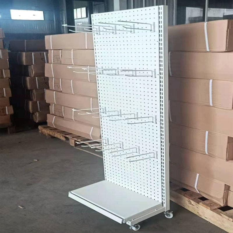 Custom Color Size Store Grocery Convenience Store Shelf Pegboard Multi-layer Metal Shelf