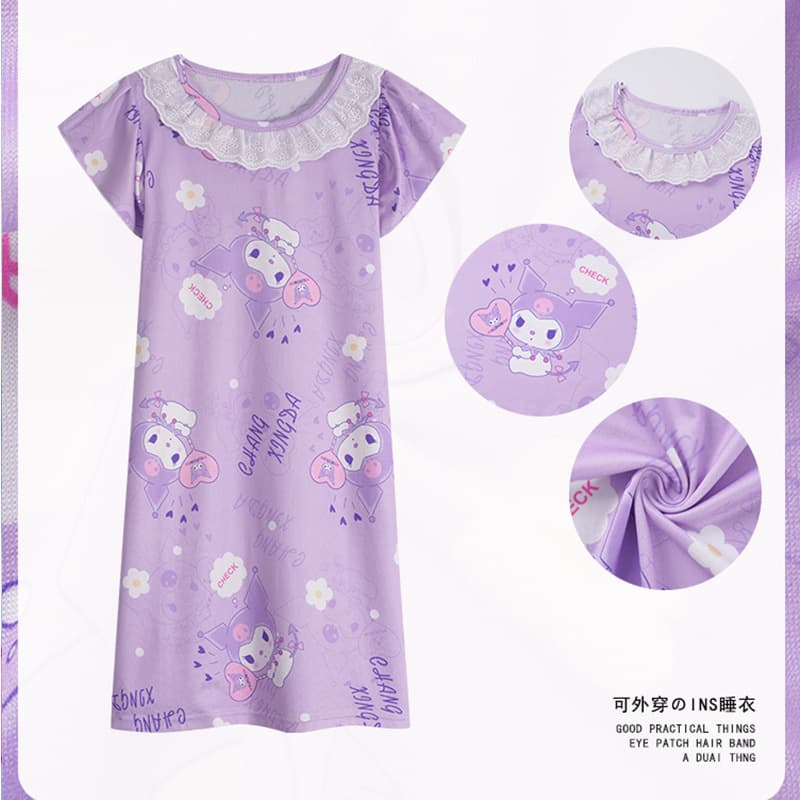 Summer Nightgown for Girls, Children's Sleepwear, Amazon New Style, Thin Air Conditioning Pajamas for Girls