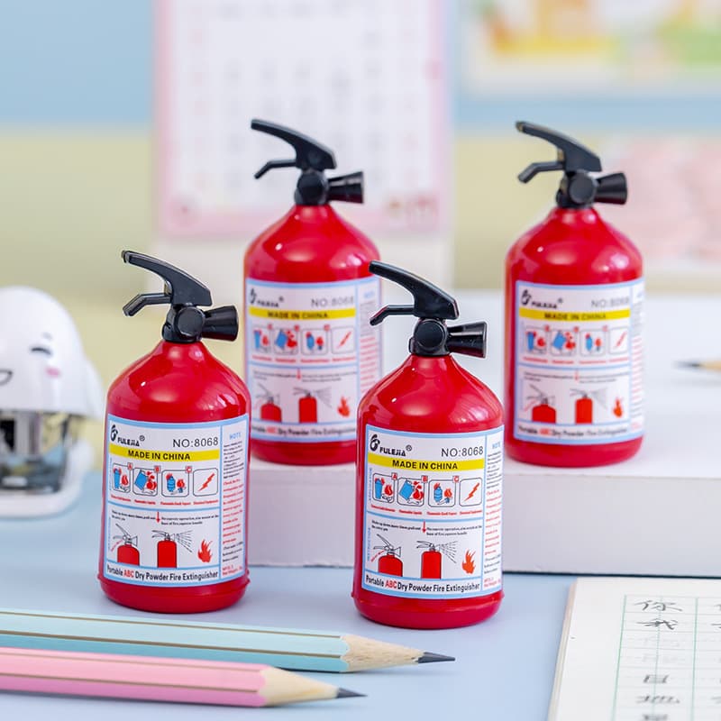 Cute fire extinguisher, creative single-hole pencil sharpener, cartoon manual pen-feeding pencil sharpener, pencil planer, hand-cranked pencil sharpener