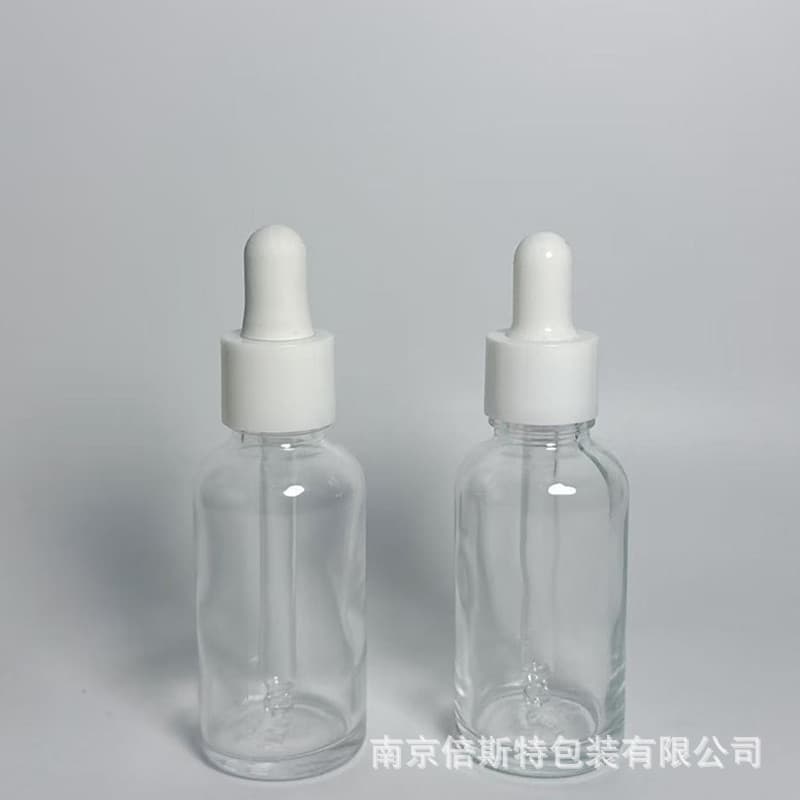 30ml transparent essential oil bottles, 30ml glass dispensing bottles, 5ml glass dropper bottles, wholesale sample serum bottles