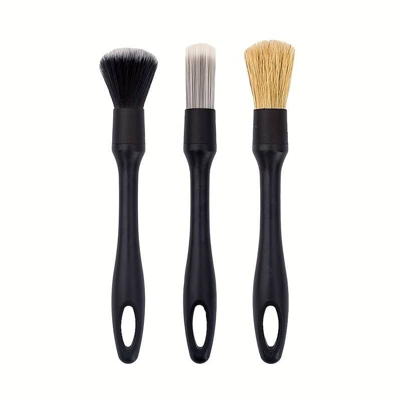Car Cleaning Brush 3-Piece Set, Car Wash Tool Detail Gap Brush Tire Cleaning Brush, Car Wash Brush Set