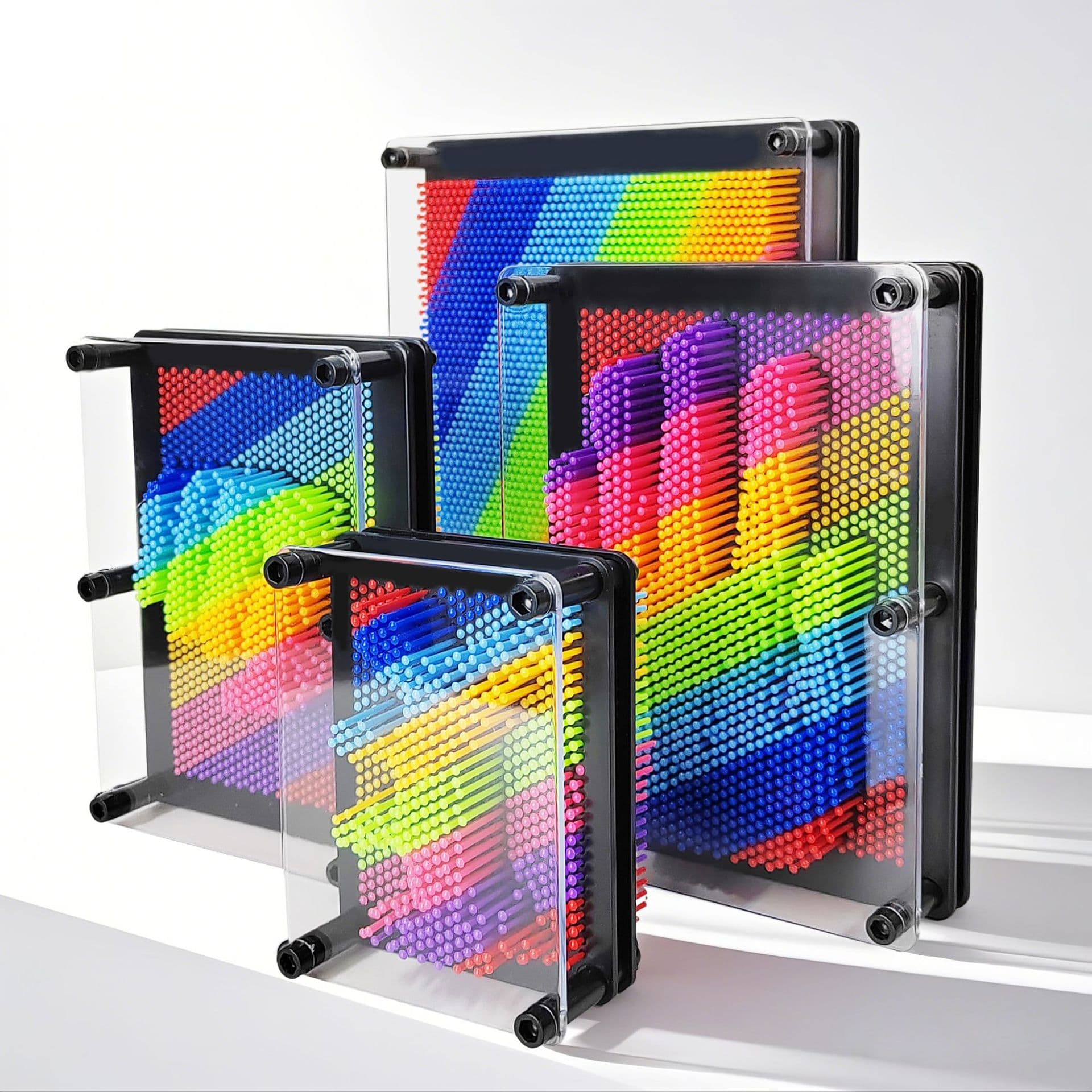 Cross-border Hot Sale Rainbow Creative 3D Pin Art - TikTok Viral Kids Educational DIY Needle Painting Toy