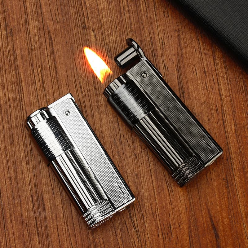 WW833 Retro Vintage Classic Automatic Kerosene Lighter with Flint Wheel Windproof Old-Style Cotton Oil Lighter Antique