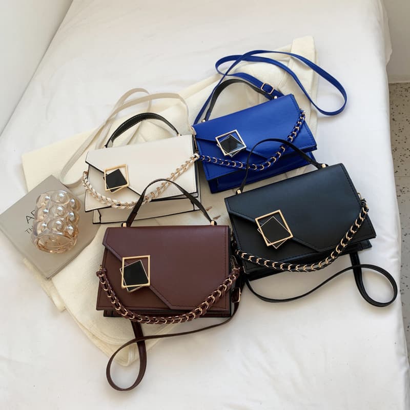 2026 New Trendy Women's Bag Fashionable Shoulder Crossbody Bag Textured Chain Handbag Small Square Bag