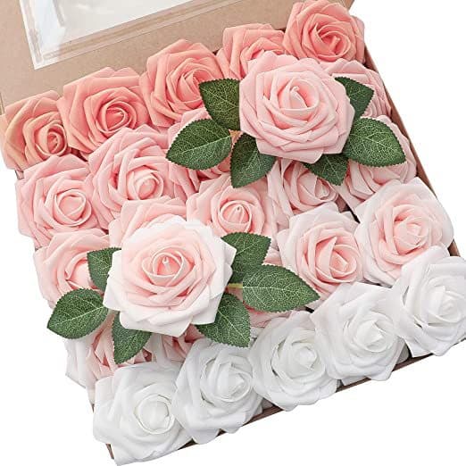 Artificial Flowers Cross-Border Foam PE Rose Home Decoration Artificial Flower Gift Box with Stem